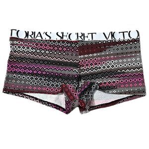 Victorias Secret Cotton Shortie Panty Logo on elastic waistband multicolor Xl